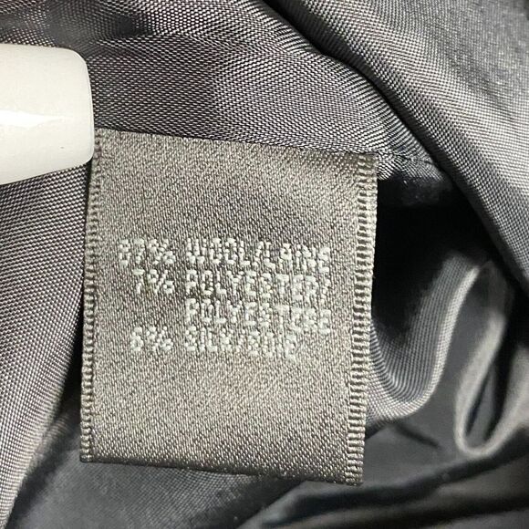 Lafayette 148 Black Brown Animal Print Wool Silk Blend Lined Pencil Skirt 8 $398 - Picture 4 of 6